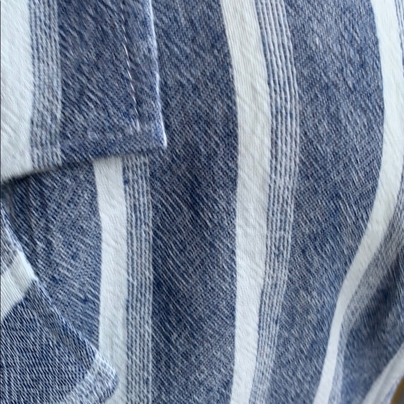 Loft Striped Button Drawstring Romper - Picture 6 of 9